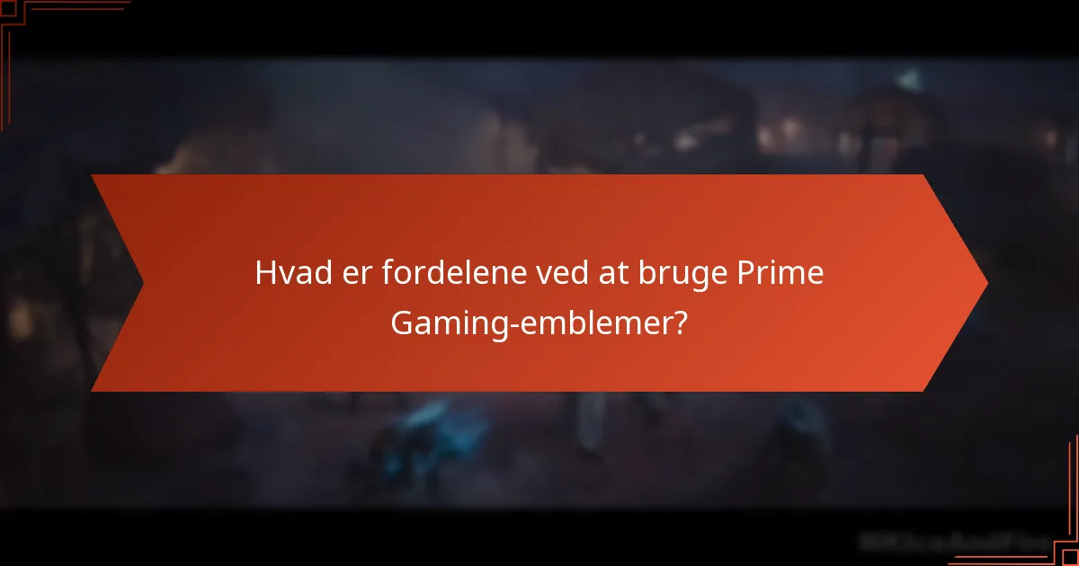 Hvordan sammenlignes Prime Gaming-emblemer med andre in-game genstande?